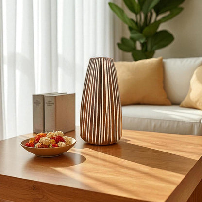 Handcrafted Brown Ceramic Vase