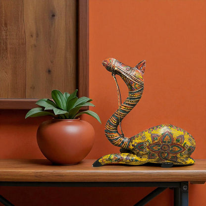 Hand Painted Decorative Camel Figurine - Big