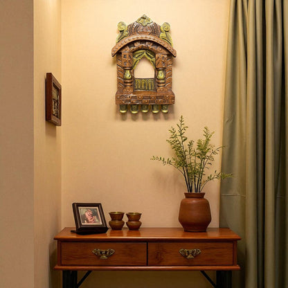 Small Handcrafted Wooden Jharokha Wall Decor