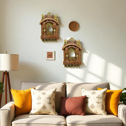 Small Handcrafted Wooden Jharokha Wall Decor
