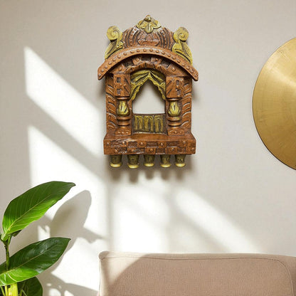 Small Handcrafted Wooden Jharokha Wall Decor