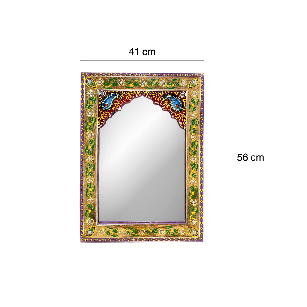 Jharokha Mirror with pearls