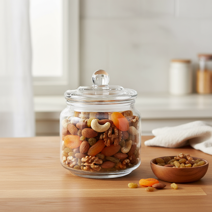 Clear Glass Storage Jar