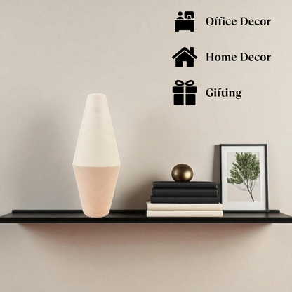 White Geo Vase - Arctic Lines