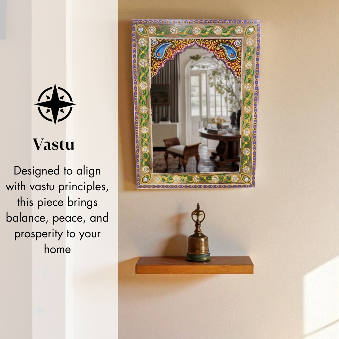 Jharokha Mirror with pearls