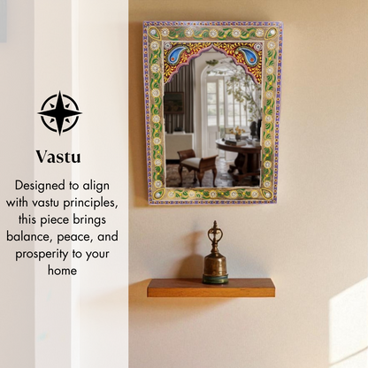 Jharokha Mirror with pearls