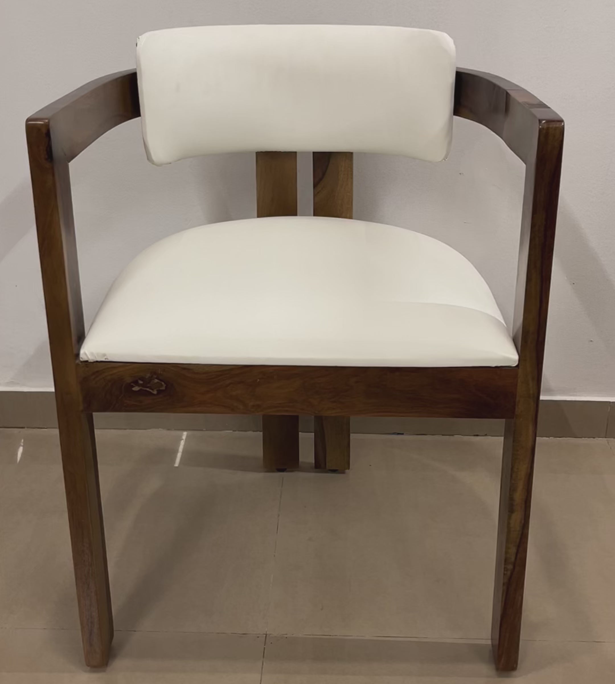 White Curved Chair