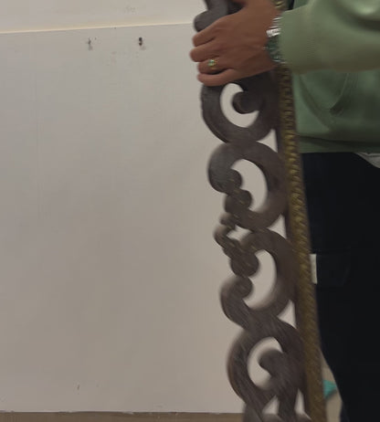 Heritage Scroll Carved Wall Mirror – 3 Feet