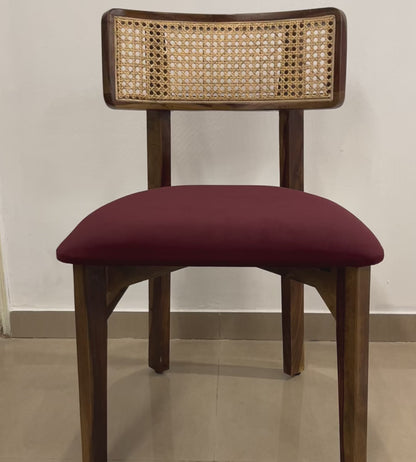Maroon Rattan Chair