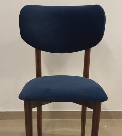 Blue Curved Back Chair