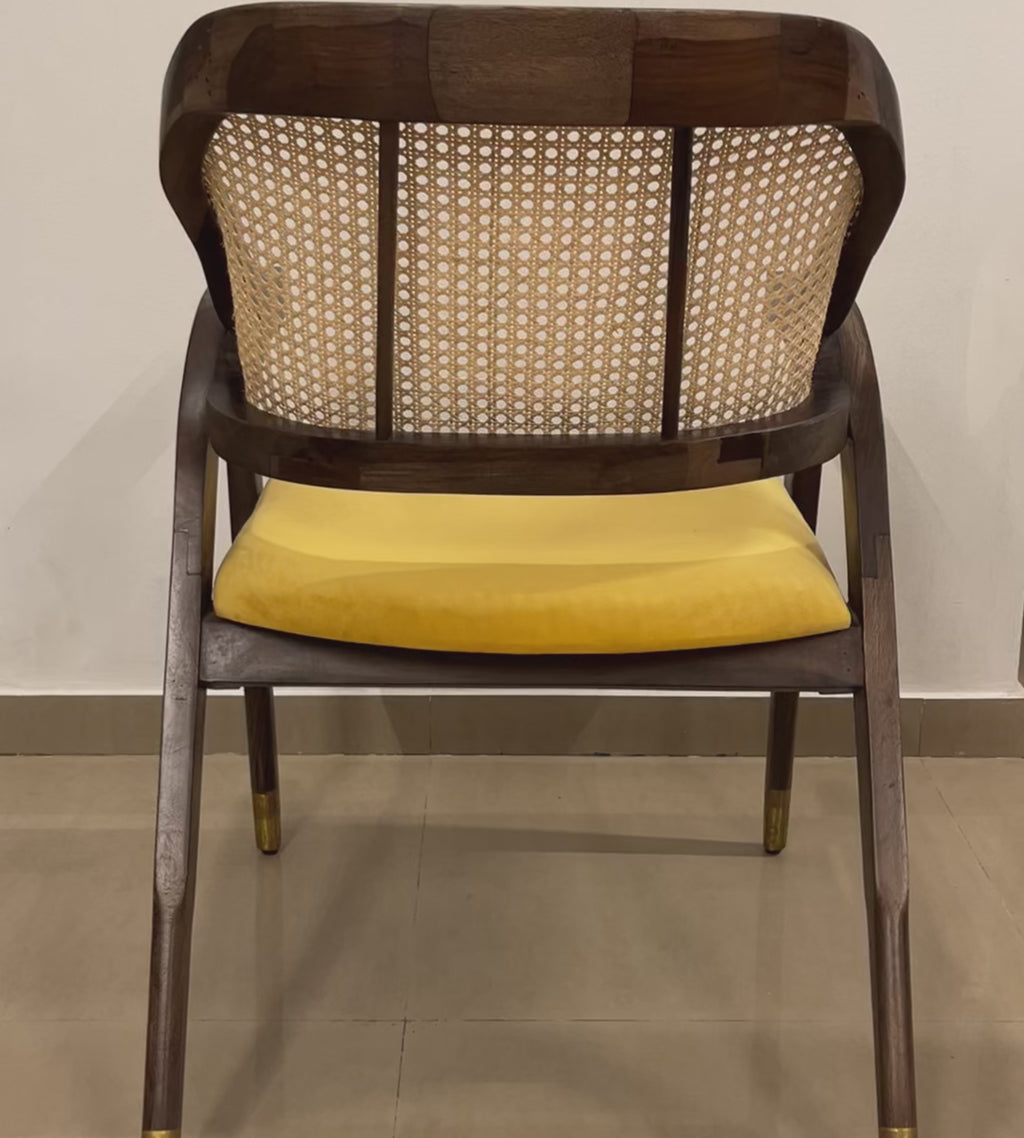 Yellow Rattan Chair