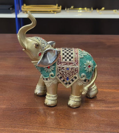 Royal Elephant Figurine Decor