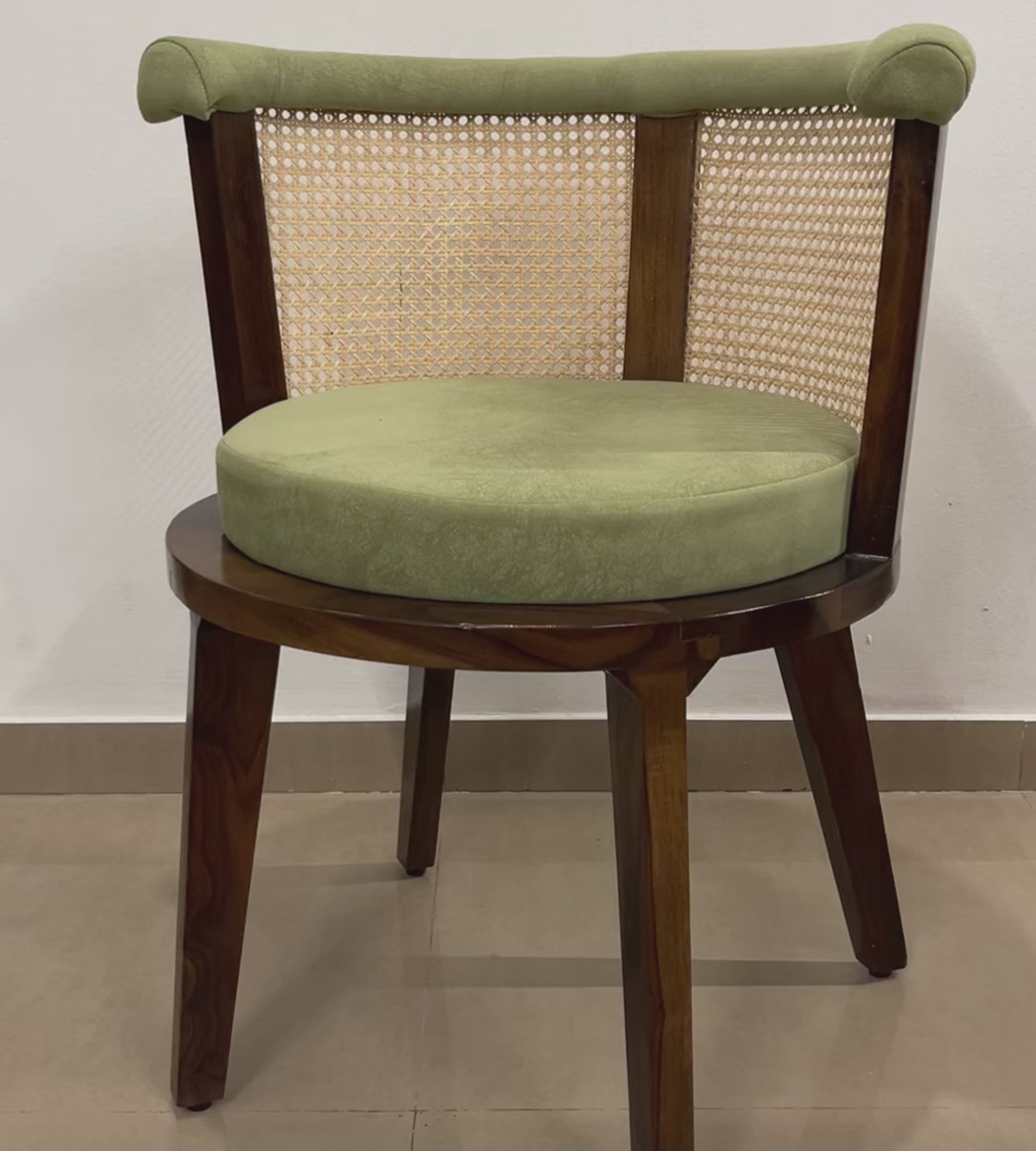 Pista Green Rattan Chair