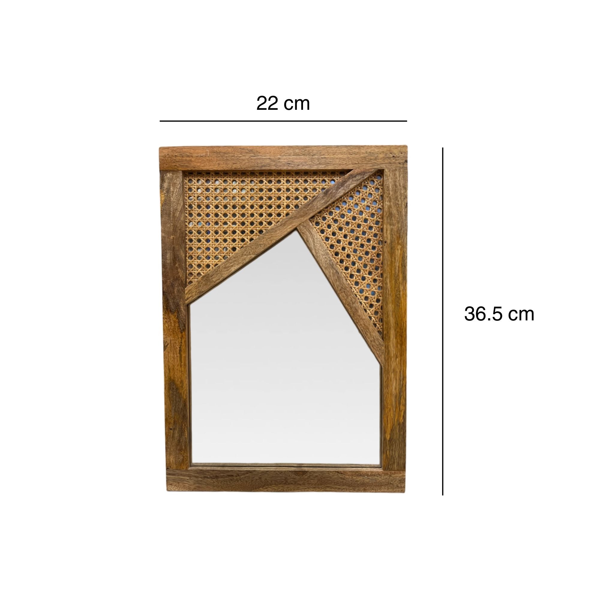Brown Rattan Mirror