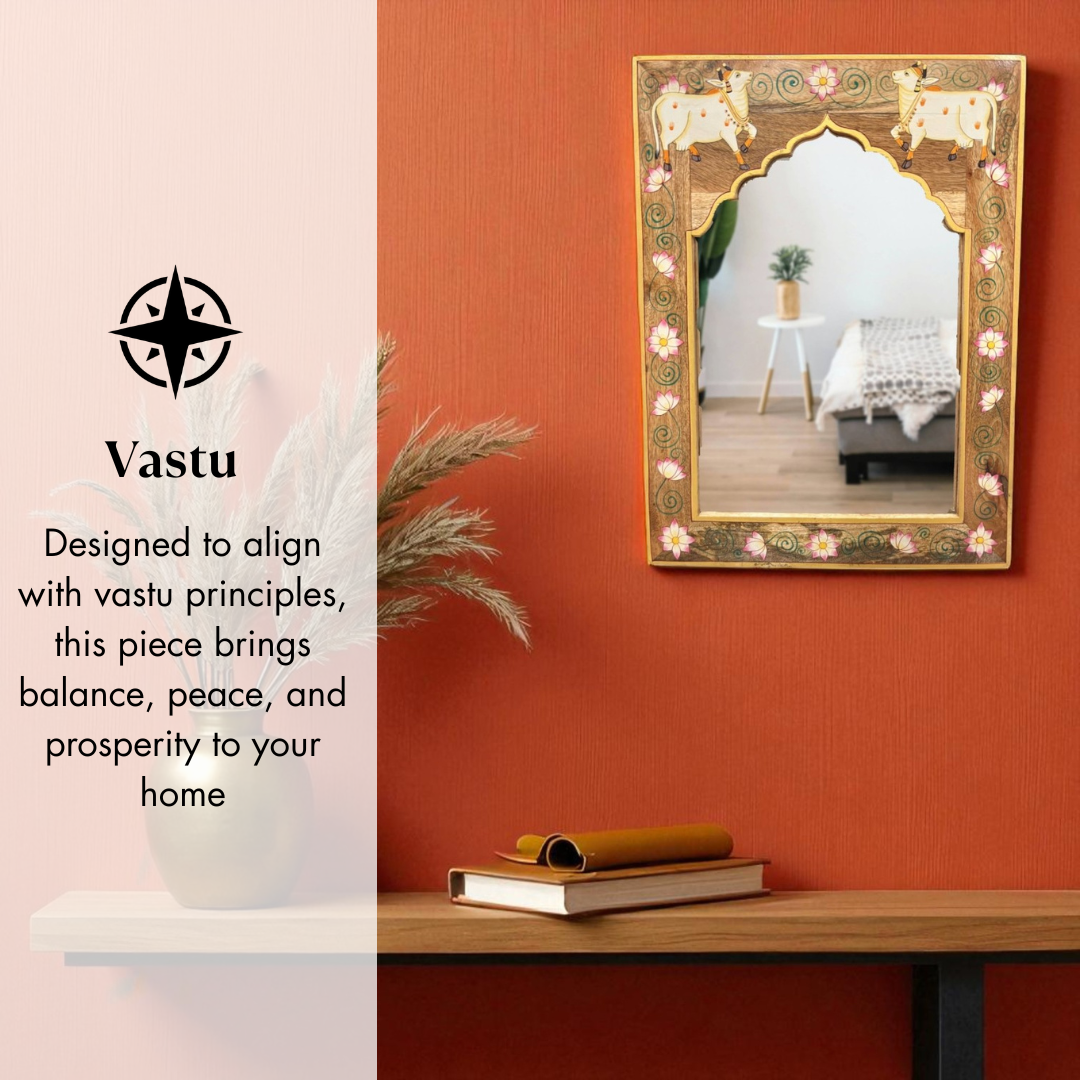 Sacred Cow Pattern Mirror
