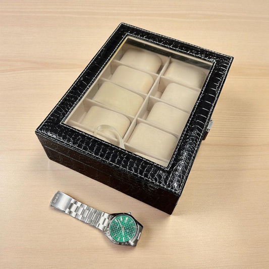 Faux Leather Watch Box - 12